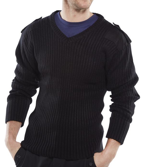 ACRYLIC MOD V-NECK SWEATER