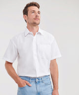 Short sleeve polycotton easycare poplin shirt