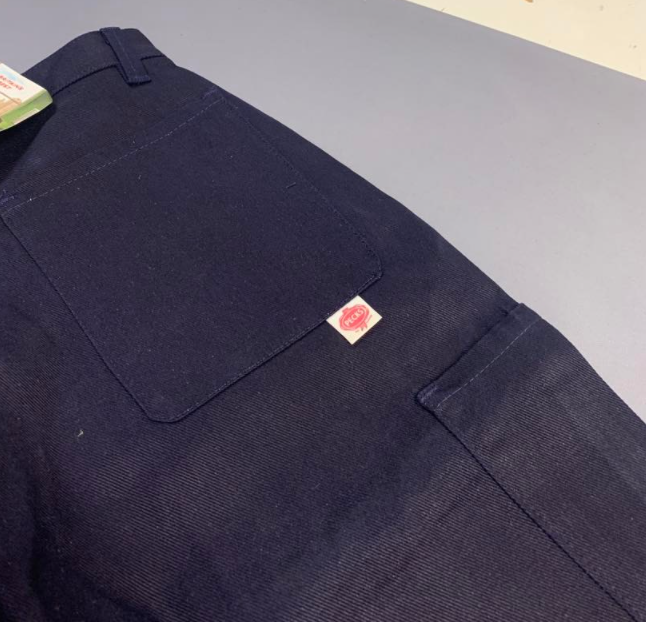 Retro Work Trouser 100% Cotton Navy 28" Waist