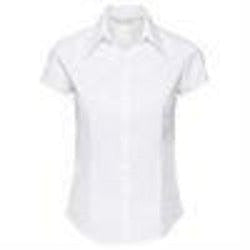 Women’s cap sleeve Tencel® fitted shirt - Spontex Workwear