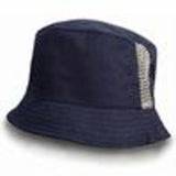 Deluxe Washed Cotton Bucket Hat With Side Mesh Panels