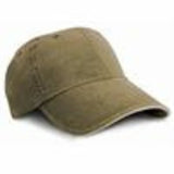 Washed Fine Line Cotton Cap With Sandwich Peak