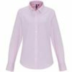 Women's Cotton-Rich Oxford Stripes Blouse