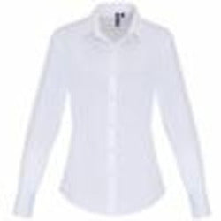 Women's Stretch Fit Cotton Poplin Long Sleeve Blouse