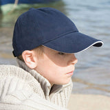 Junior Low-Profile Heavy Brushed Cotton Cap With Sandwich Peak