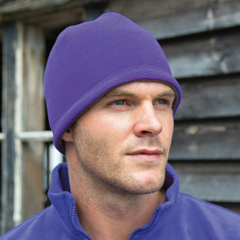 Reversible Fleece Skull Hat