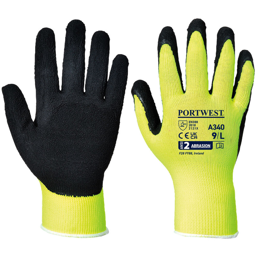 Portwest Hi-Vis Grip Glove - Latex