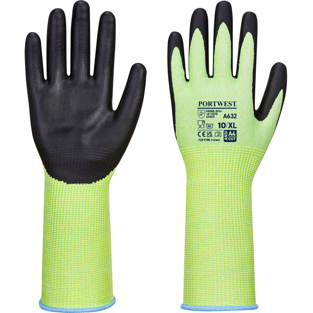 Portwest Green Cut Glove Long Cuff