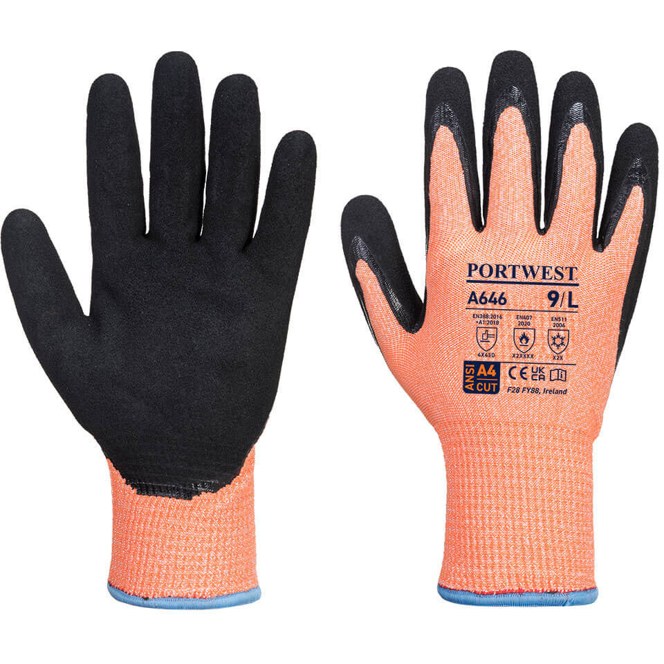 Portwest Vis-Tex Winter HR Cut Glove Nitrile