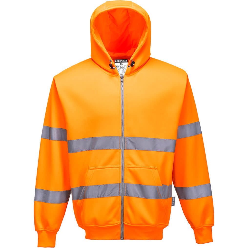 Portwest Hi-Vis Zip Front Hoodie