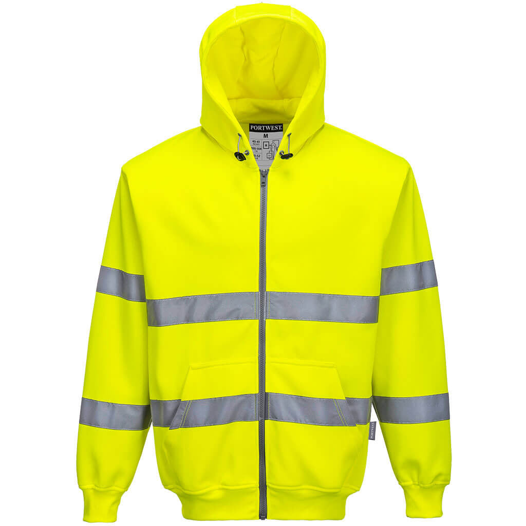 Portwest Hi-Vis Zip Front Hoodie