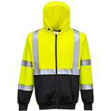 Portwest Hi-Vis Two-Tone Zipped Hoodie