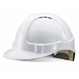 B-Brand Safety Helmet White Wheel Ratchet Headgear