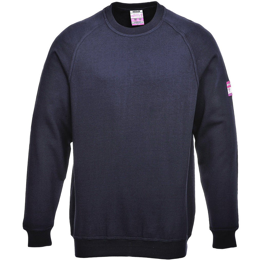 Portwest Flame Resistant Anti-Static Long Sleeve Sweatshirt