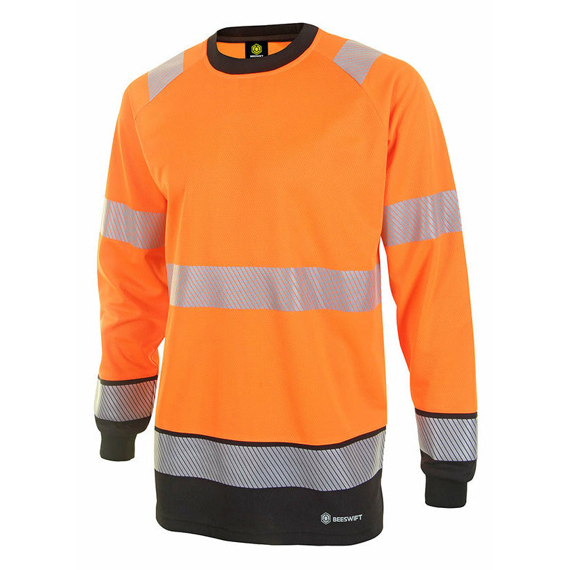 Hivis Two Tone Long Sleeve T Shirt