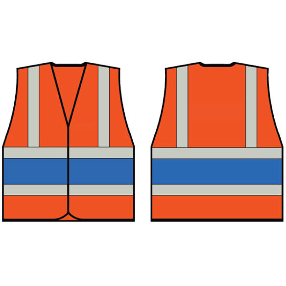 Orange Wceng Vest With Royal Band Xxl