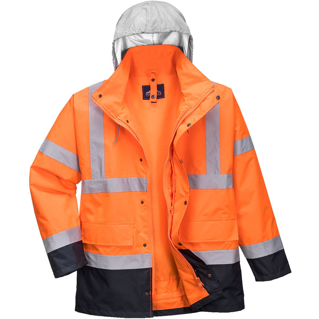 Portwest Hi-Vis 4-in-1 Contrast Traffic Jacket