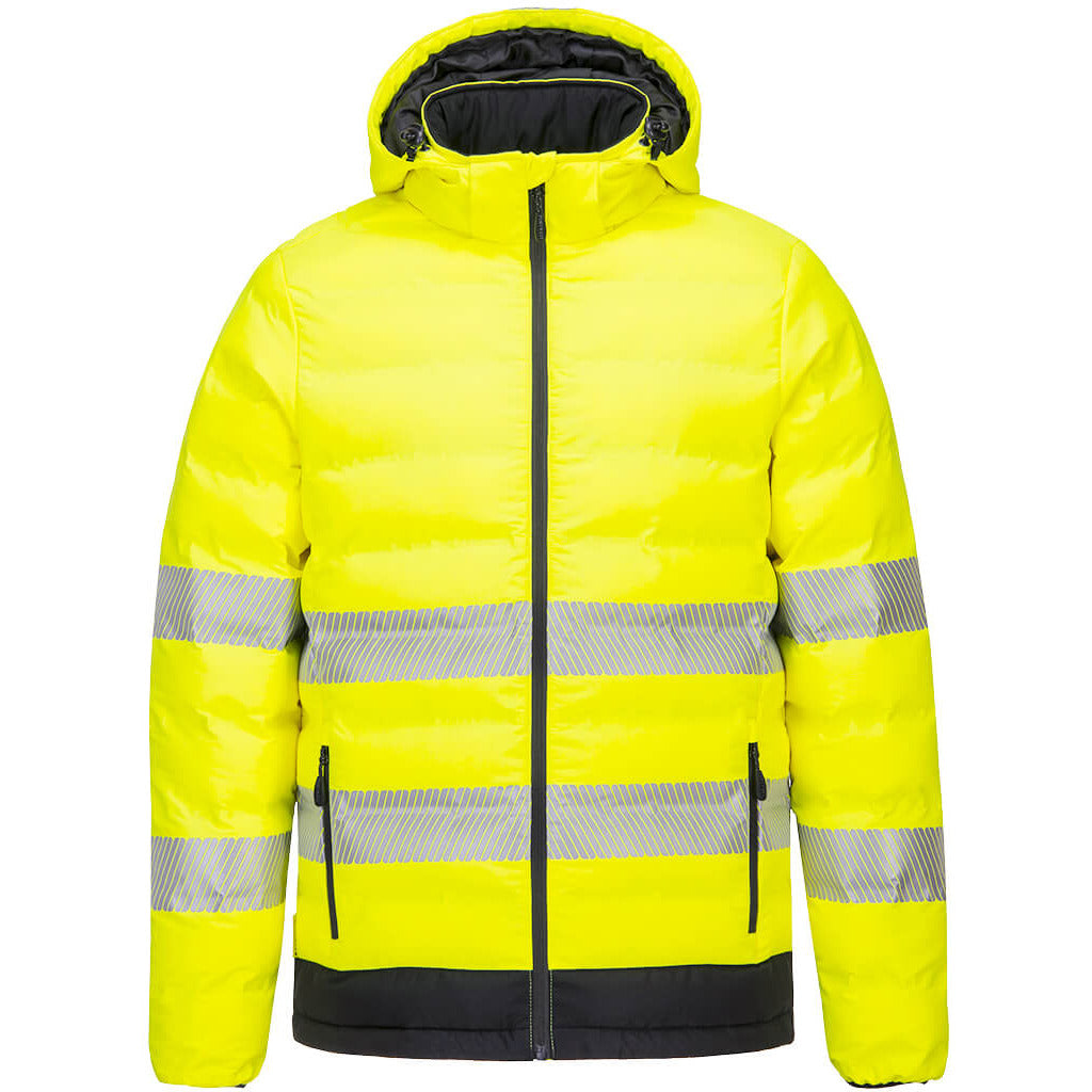 Portwest Hi-Vis Ultrasonic Heated Tunnel Jacket